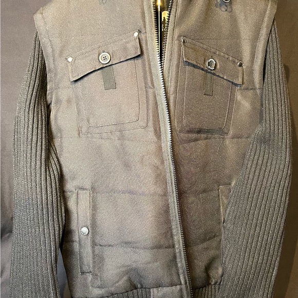 AMERICAN STITCH Jacket with Hoodie and Knit Sleeves. - Picture 3 of 11